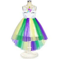 Girls Dress Hi-low Magic Wand Princess Crown Dress Up Costume Size 4-14 Years
