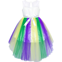 Girls Dress Hi-low Magic Wand Princess Crown Dress Up Costume Size 4-14 Years