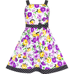 Girls Dress Heart Print Size 4-12 Years Christmas