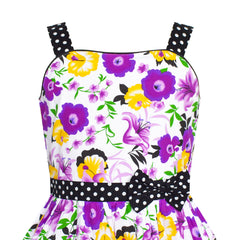 Girls Dress Heart Print Size 4-12 Years Christmas