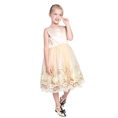 Flower Girls Dress Tiered Skirt Bridesmaid Wedding Size 4-12 Years