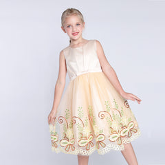 Flower Girls Dress Tiered Skirt Bridesmaid Wedding Size 4-12 Years