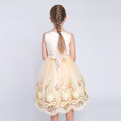 Flower Girls Dress Tiered Skirt Bridesmaid Wedding Size 4-12 Years