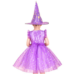 Girls Halloween Costume For Dalmatians Cloak Wig Headband Gloves Size 4-14 Years