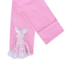 Girls Pants 3-Pack Cotton Leggings Lace Stretchy Kids Toddler Size 2-8 Years