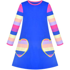 Girls Dress Long Sleeve Christmas Snowman Holiday Party Size 2-12 Years