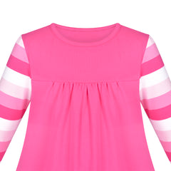 Girls Dress Long Sleeve Christmas Snowman Holiday Party Size 2-12 Years