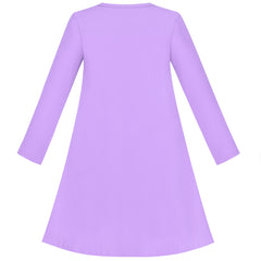 Girls Dress Long Sleeve Christmas Snowman Holiday Party Size 2-12 Years