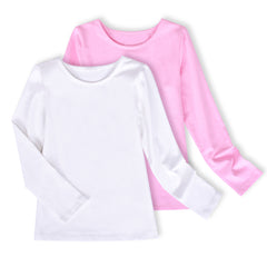 2 Packs Girls Top Tee Shirt Long Sleeve School Uniform Size 2-12 Years
