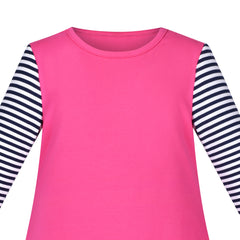 Girls Dress Long Sleeve Christmas Bow Tie Holiday Party Size 2-12 Years