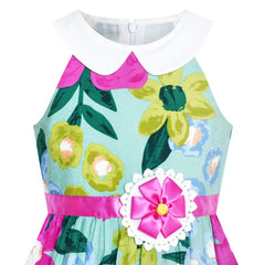 Girls Dress Flower Summer Beach Dress Size 2-12 Years