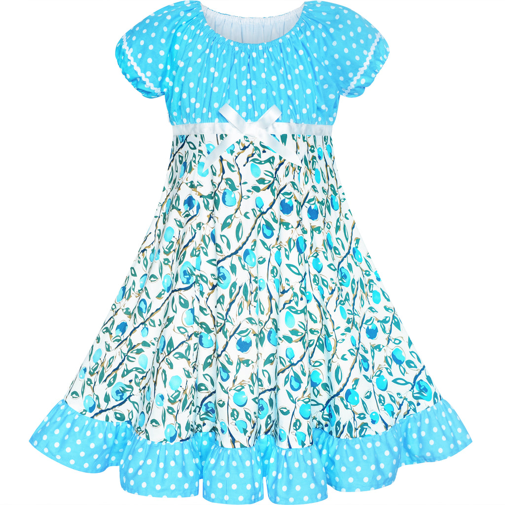 Girls Dress Flower Summer Casual Dress Lace Size 5-14 Years