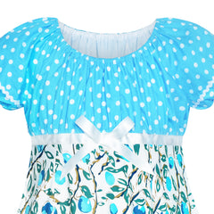 Girls Dress Flower Summer Casual Dress Lace Size 5-14 Years