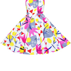 Girls Dress Flower Summer Casual Dress Lace Size 5-14 Years