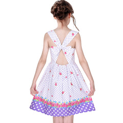 Girls Dress Heart Print Size 4-12 Years Christmas