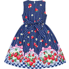Girls Dress Heart Print Size 4-12 Years Christmas