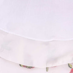 Girls Dress Rose Flower Embroidery Heart Shape Back Wedding Size 6-14 Years