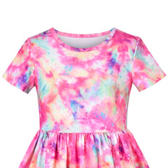 Girls Dress Unicorn Short Sleeve Casual Dress Size 4-12 Years