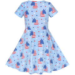 Girls Dress Unicorn Short Sleeve Casual Dress Size 4-12 Years