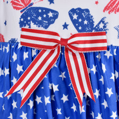 Girls Casual Dress Cotton Short Sleeve Swan Embroidered Size 2-8 Years