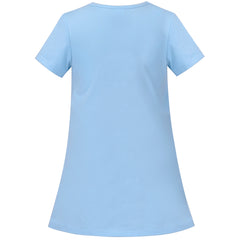 Girls Dress T-shirt Cotton Bird Embroidered Short Sleeve Size 2-8 Years