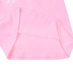 Girls Dress Flower Embroidered Stripe Short Sleeve Size 2-12 Years