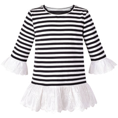 2 Packs Girls Top Tee Shirt Long Sleeve School Uniform Size 2-12 Years