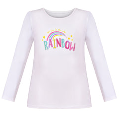 2 Packs Girls Top Tee Shirt Long Sleeve School Uniform Size 2-12 Years