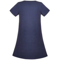 Girls Dress T-shirt Cotton Bird Embroidered Short Sleeve Size 2-8 Years