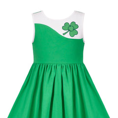 Girls Dress Flower Print Hanky Hem With Necklace Size 6-14 Years