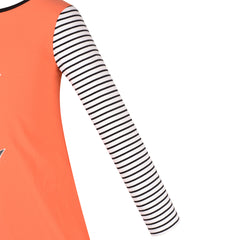 Girls Dress Long Sleeve Daisy Flower Striped Casual Cotton Size 3-12 Years