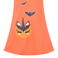 Girls Dress Long Sleeve Daisy Flower Striped Casual Cotton Size 3-12 Years