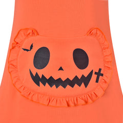 Girls Dress Long Sleeve Daisy Flower Striped Casual Cotton Size 3-12 Years