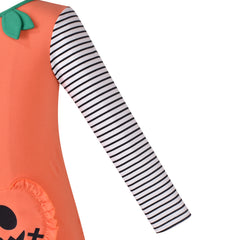 Girls Dress Long Sleeve Daisy Flower Striped Casual Cotton Size 3-12 Years