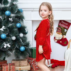 Girls Dress Long Sleeve Daisy Flower Striped Casual Cotton Size 3-12 Years