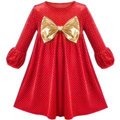 Girls Dress Long Sleeve Daisy Flower Striped Casual Cotton Size 3-12 Years