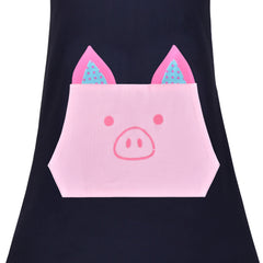 Girls Dress T-shirt Cotton Bird Embroidered Short Sleeve Size 2-8 Years