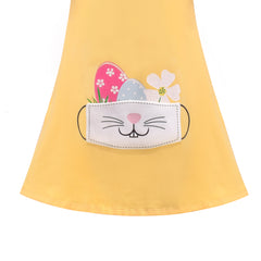 Girls Dress Long Sleeve Daisy Flower Striped Casual Cotton Size 3-12 Years