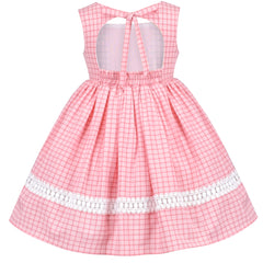 Girls Dress Polka Dot Overlap Design With Trim Size 3-14 Years