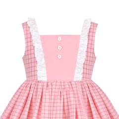 Girls Dress Polka Dot Overlap Design With Trim Size 3-14 Years