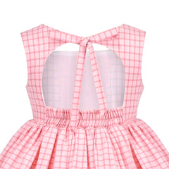 Girls Dress Polka Dot Overlap Design With Trim Size 3-14 Years