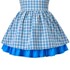 Girls Dress Polka Dot Overlap Design With Trim Size 3-14 Years