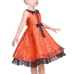 3 Layers Girls Dress flower Wave Pageant Bridesmaid Size 4-12 Years