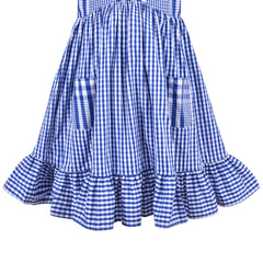 Girls Cold Shoulder Dress Denim Cowboy 3/4 Sleeve Size 2-12 Years