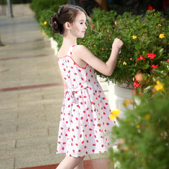Girls Dress Heart Print Size 4-12 Years Christmas