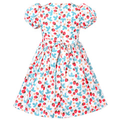 Girls Dress Flower Summer Casual Dress Lace Size 5-14 Years