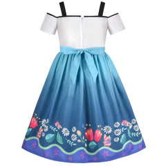 Girls Halloween Costume For Dalmatians Cloak Wig Headband Gloves Size 4-14 Years