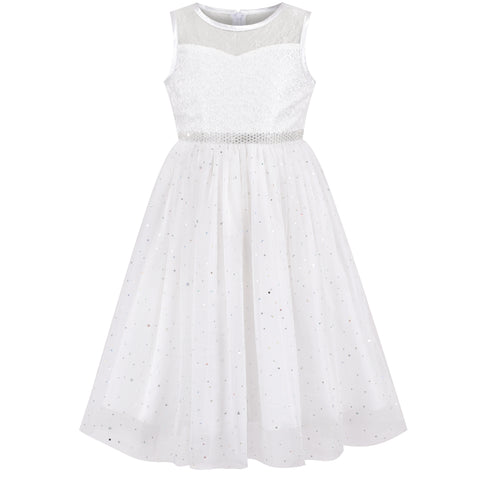 Girls Dress Flower Lace Top Burgundy Gradient Skirt Sleeveless Size 6-14 Years