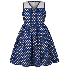 Girls Dress Turn-Down Collar Checkered Summer School Size 5-14 Years