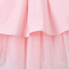 Girls Dress Sequin Wedding Hi-low Tulle Skirt Tutu Flutter Sleeve Size 3-12 Years